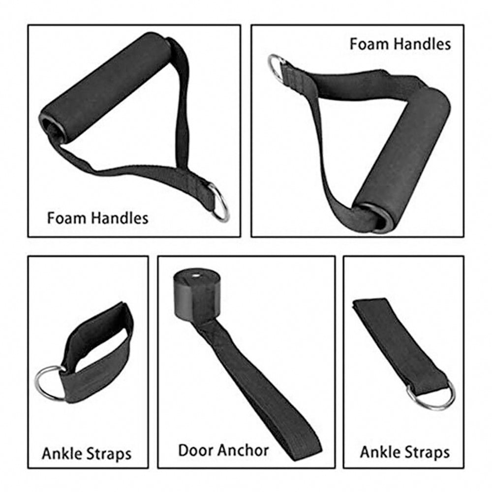 11Pcs/Set Pull Rope Belt Elastic Home Gym Fitness Exercise Resistance Band V462-TO-35-01
