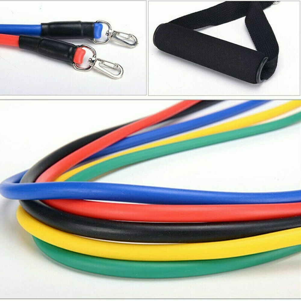 11Pcs/Set Pull Rope Belt Elastic Home Gym Fitness Exercise Resistance Band V462-TO-35-01