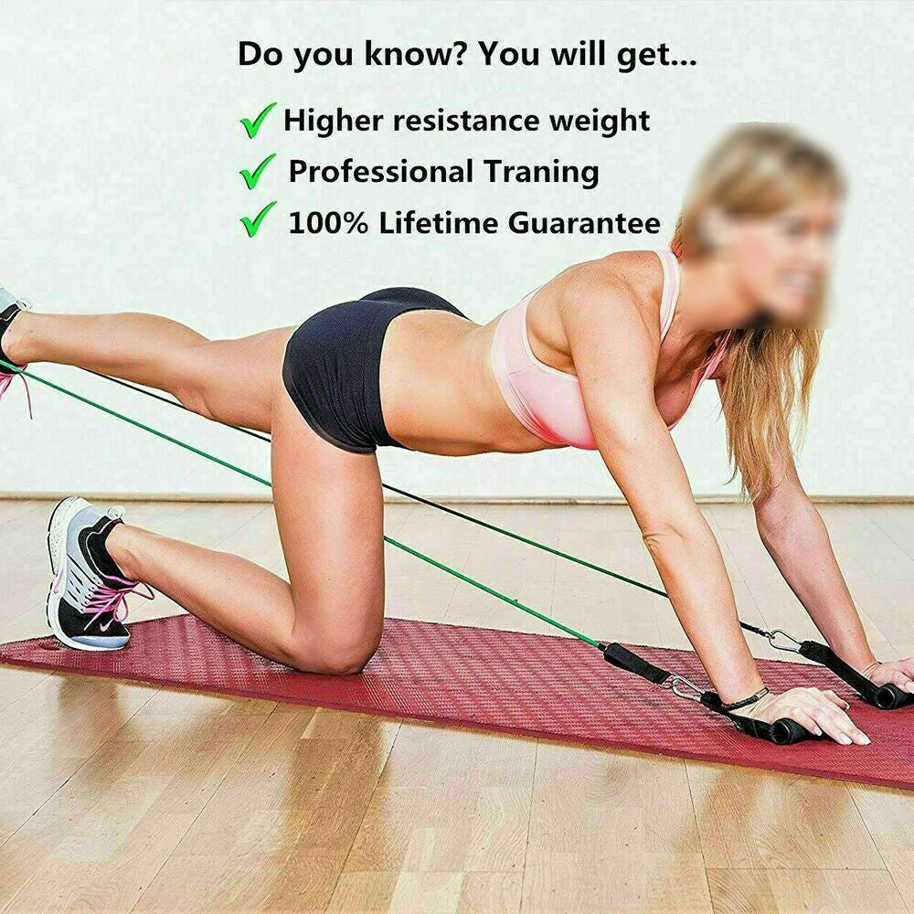 11Pcs/Set Pull Rope Belt Elastic Home Gym Fitness Exercise Resistance Band V462-TO-35-01