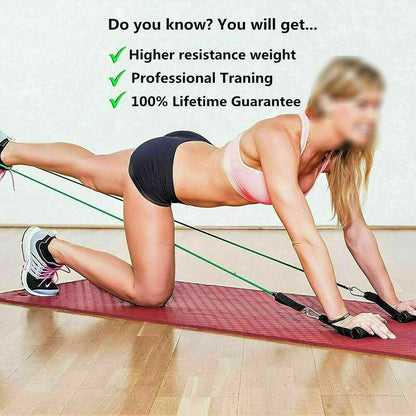 11Pcs/Set Pull Rope Belt Elastic Home Gym Fitness Exercise Resistance Band V462-TO-35-01