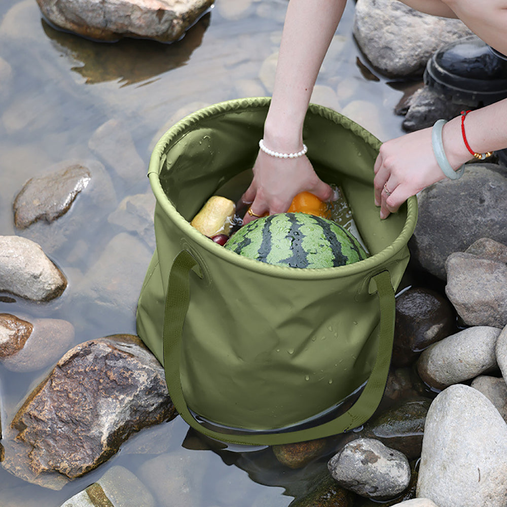 13L Travel Camping Folding Bucket Portable Barbecue Picnic Storage Fishing Bucket V462-TO-37-01