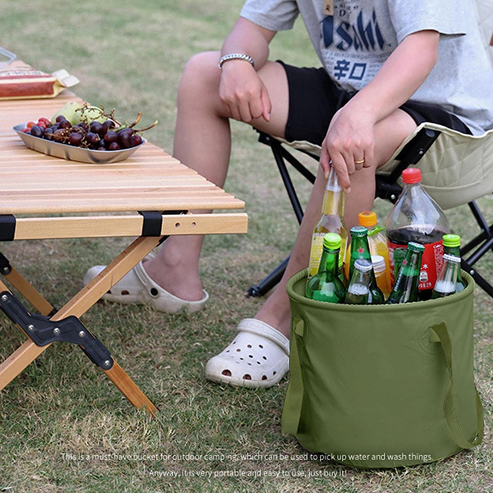 13L Travel Camping Folding Bucket Portable Barbecue Picnic Storage Fishing Bucket V462-TO-37-01