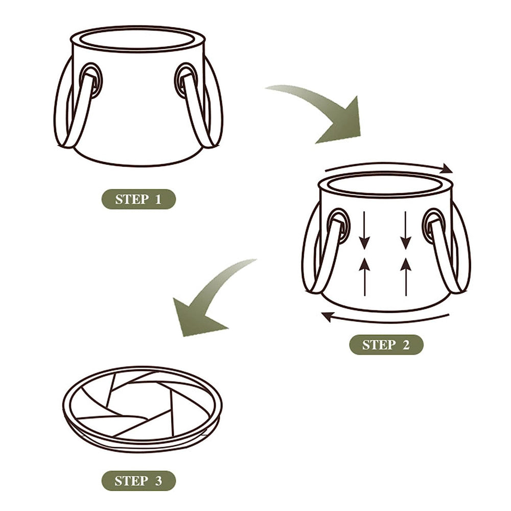 13L Travel Camping Folding Bucket Portable Barbecue Picnic Storage Fishing Bucket V462-TO-37-01
