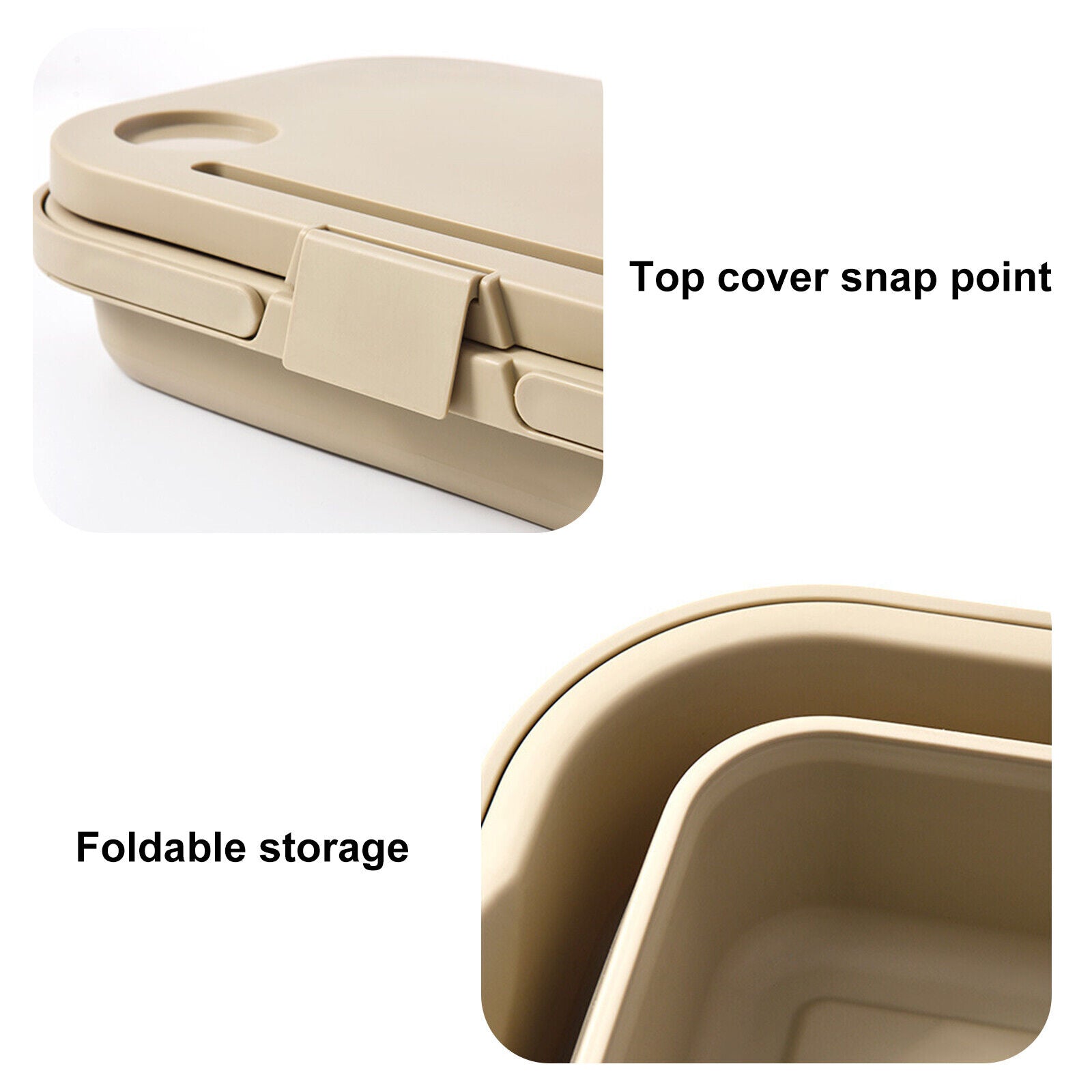3 In 1 Folding Camping Storage Box Outdoor Food Fruit Container Picnic Table Basket V462-TO-38-01