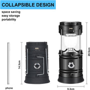 LED Camping Lamp Solar Powered Rechargeable USB Torch Waterproof Emergency Light Lantern V462-TO-40-01