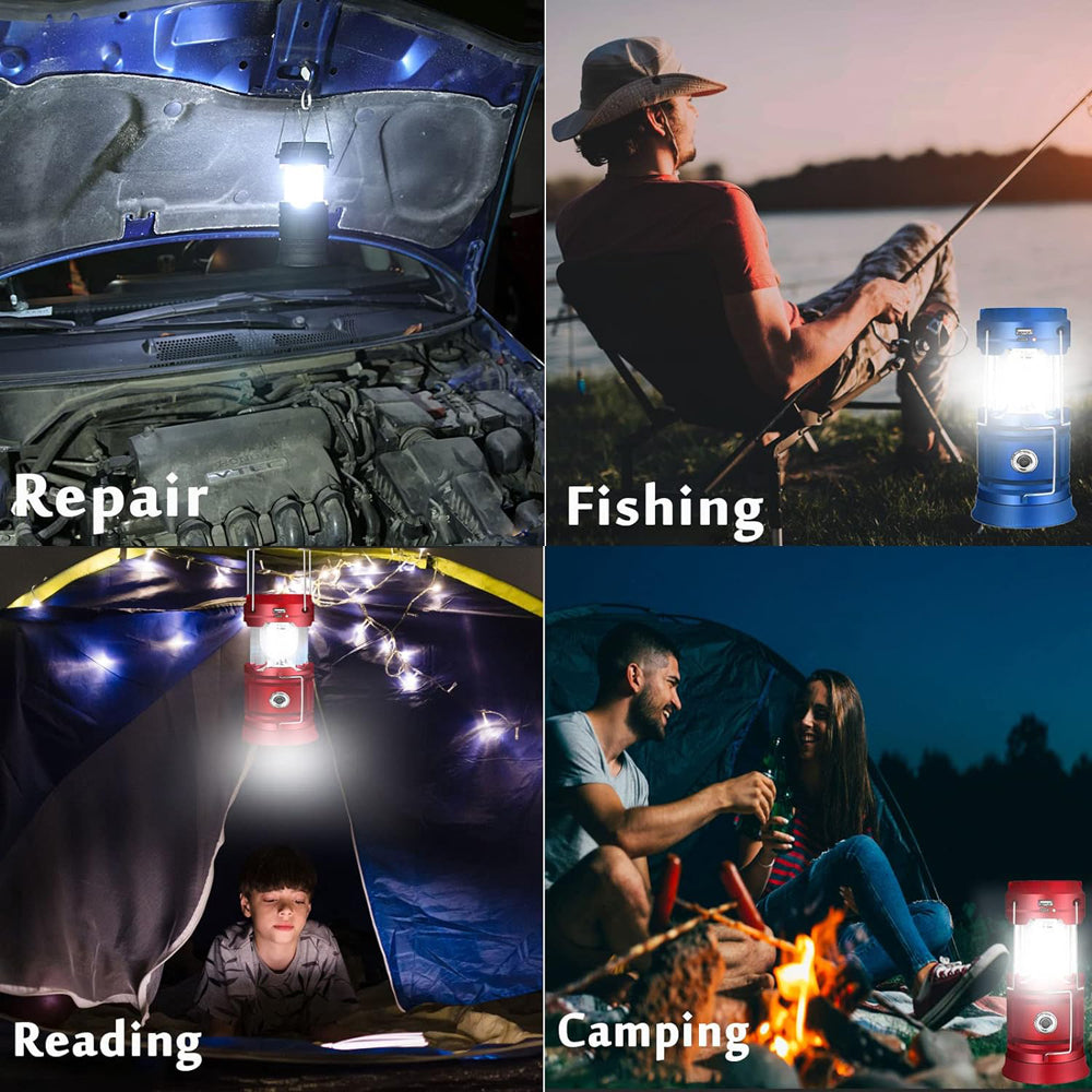 LED Camping Lamp Solar Powered Rechargeable USB Torch Waterproof Emergency Light Lantern V462-TO-40-01