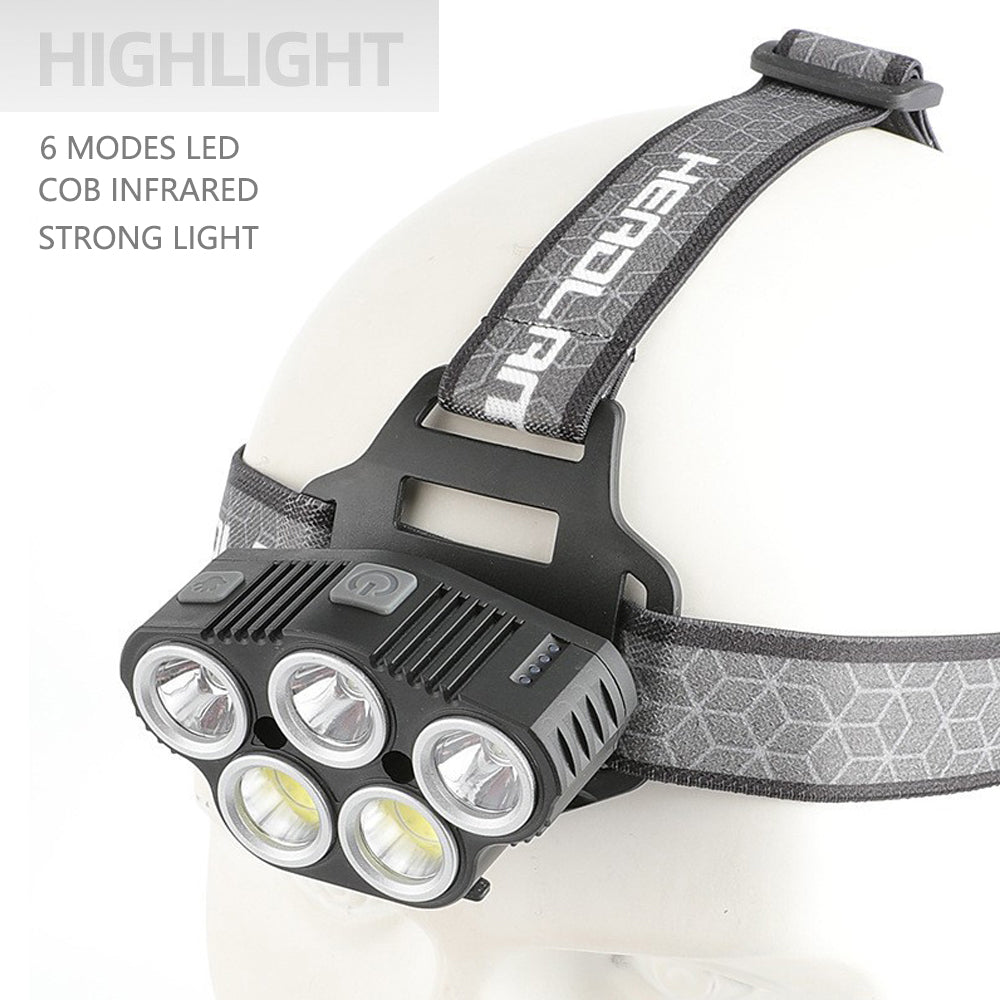6 Modes LED Head Torch Induction Headlight Camping COB Infrared Strong Lights V462-TO-45-01