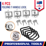 4-Piece T Handle Locks Tool Box With Keys Stainless Steel Trailer Camper Truck V465-04138 X4