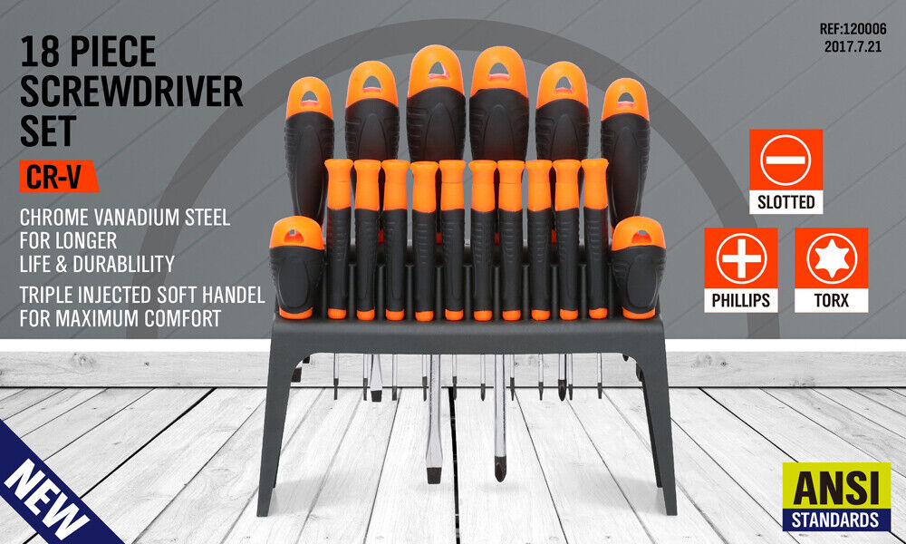 18Pc Precision Screwdriver Set MagneticTorx Screw Driver Phone Repair PC Laptop V465-120006