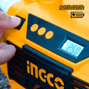 INGCO Air Compressor Car Tyre Deflator Inflator Pump 160PSI Auto Stop & Fittings(no battery and charger) V465-12345
