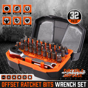 32Piece 1/4" Mini Double Head Screwdriver Bit and Ratchet Set CRV Steel Durable V465-145878