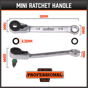 32Piece 1/4" Mini Double Head Screwdriver Bit and Ratchet Set CRV Steel Durable V465-145878