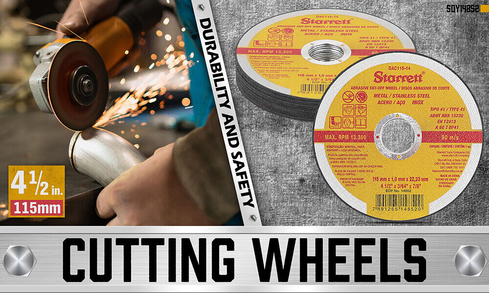 12x 4.5inch 115mm Angle Grinder Cutting Discs Thin Cut Off Wheel Steel Stainless V465-14852