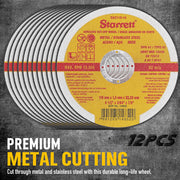 12x 4.5inch 115mm Angle Grinder Cutting Discs Thin Cut Off Wheel Steel Stainless V465-14852