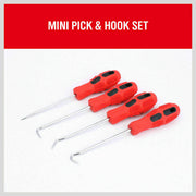 4Pc Pick Hook Set O Ring Oil Seal Remover Non-Slip Rubber Handle Red Local Stock V465-20208-AU-5