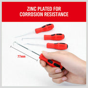 4Pc Pick Hook Set O Ring Oil Seal Remover Non-Slip Rubber Handle Red Local Stock V465-20208-AU-5