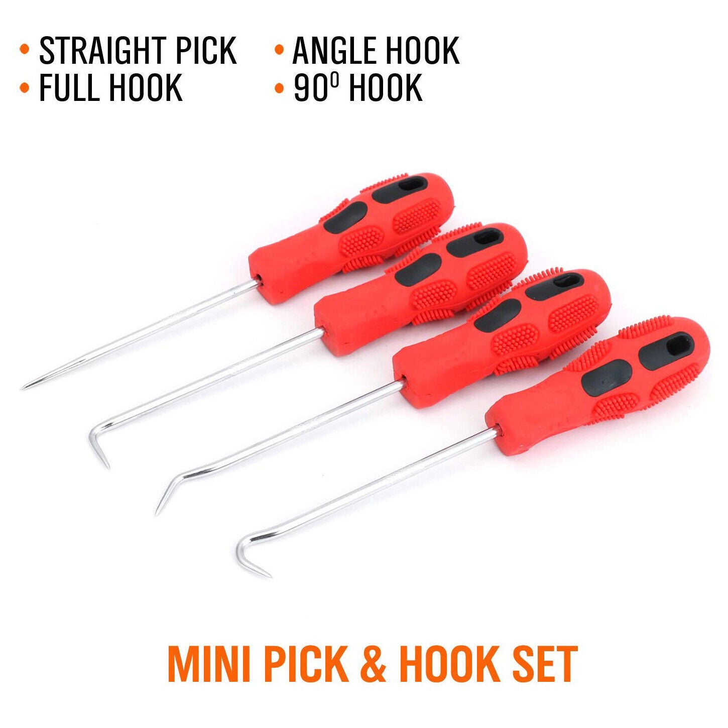 4x Car Pick and Hook Set O Ring Seal Remover Gasket Puller Remover Set V465-20208-SDY