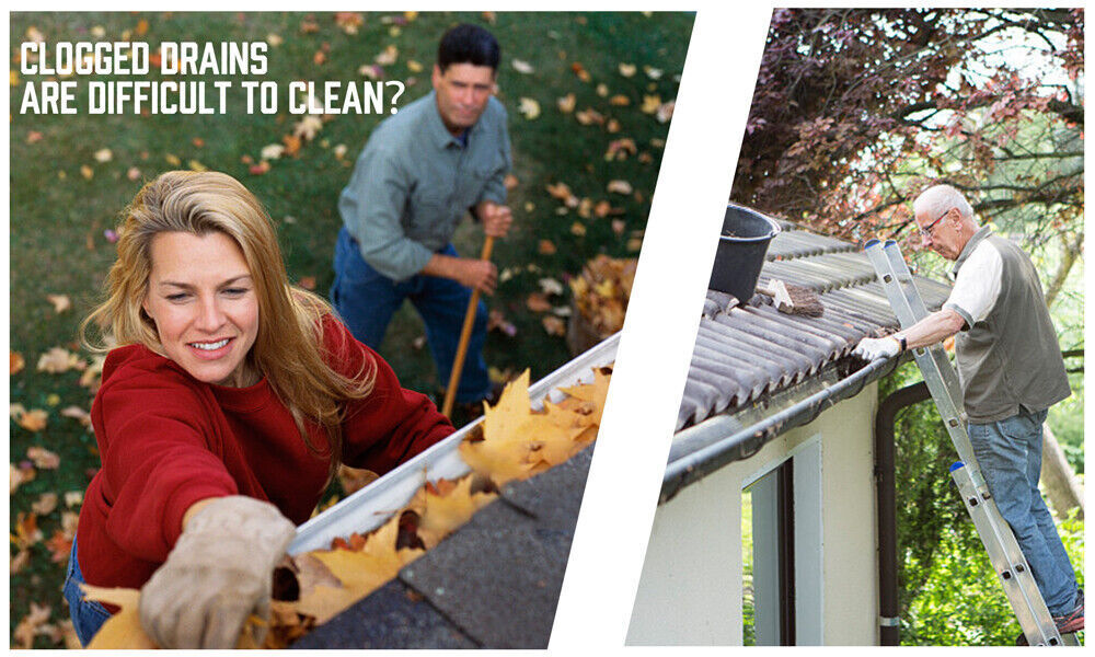 98x10cm 24Pc Gutter Brush Roof Leaf Guard Heavy Duty Twigs Filter Home Garden V465-219100X2