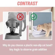 White Double Cat Bowl Pet Bowls Stand Dog Elevated Feeder Food Water Raised Lifted V465-239159-WHITE