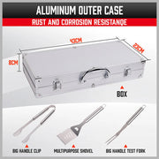 18Pcs BBQ Tool Set Stainless Steel Barbecue Utensil Cooking Grill Outdoor Cook V465-24903