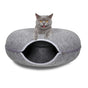 Dark Grey Cat Tunnel Bed Felt Pet Puppy Nest Cave House Toy Washable Detachable V465-26821