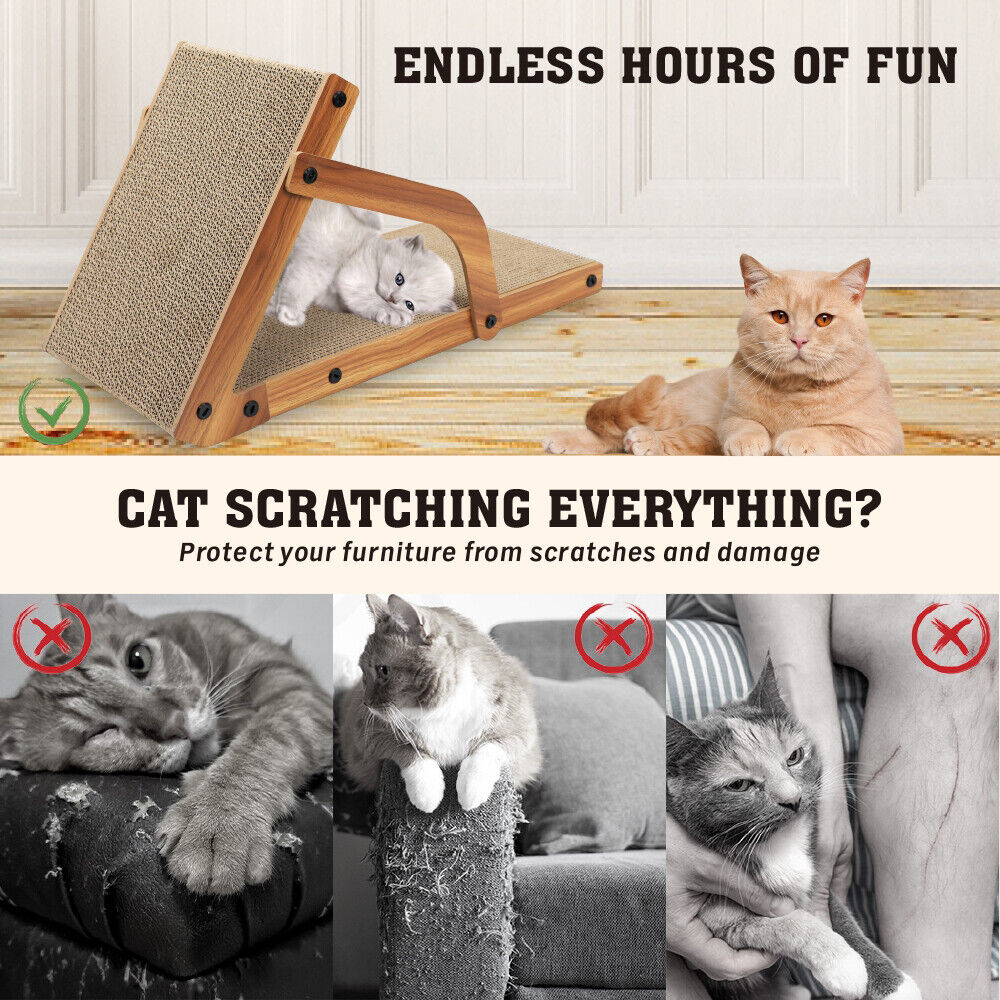 VaKa Cat Scratching Scratcher Board Cat Tree Pad Lounge Toy Corrugated Cardboard V465-26825