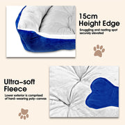 Vaka Navy Dog Bed Pet Cat Calming Floor Mat Sleeping Cave Washable Extra Large 29701 V465-29701