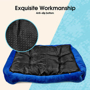 Vaka Navy Dog Bed Pet Cat Calming Floor Mat Sleeping Cave Washable Extra Large 29703 V465-29703