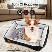 Vaka Navy Dog Bed Pet Cat Calming Floor Mat Sleeping Cave Washable Extra Large 29704 V465-29704