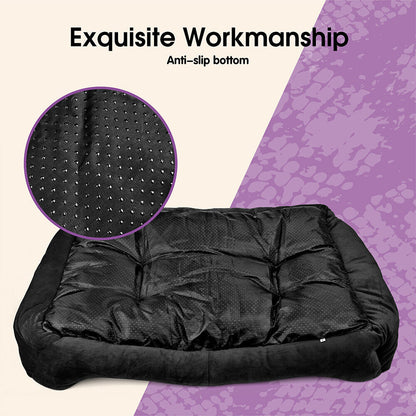 Vaka Navy Dog Bed Pet Cat Calming Floor Mat Sleeping Cave Washable Extra Large 29704 V465-29704