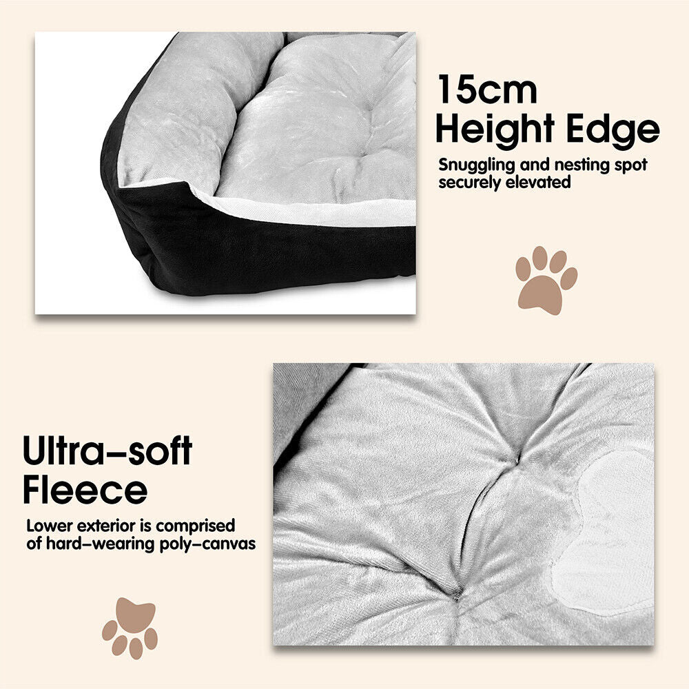 Vaka Navy Dog Bed Pet Cat Calming Floor Mat Sleeping Cave Washable Extra Large 29704 V465-29704