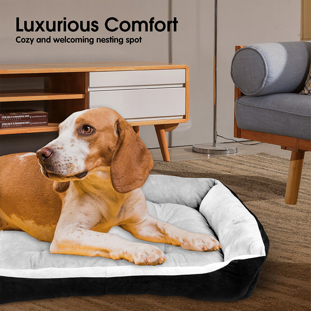 Vaka Navy Dog Bed Pet Cat Calming Floor Mat Sleeping Cave Washable Extra Large 29705 V465-29705