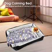 Vaka Navy Dog Bed Pet Cat Calming Floor Mat Sleeping Cave Washable Extra Large 29705 V465-29705