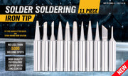 11Pc Soldering Iron Tips Solder Rework Lead Free Hakko Soldering Station AU V465-312080