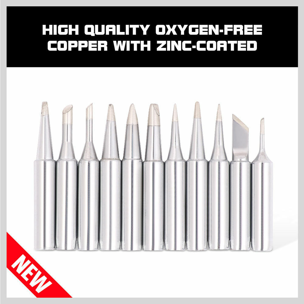 11Pc Soldering Iron Tips Solder Rework Lead Free Hakko Soldering Station AU V465-312080