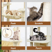 VaKa 184cm Road Cat Tree Tower Scratching Post Scratcher Condo with Big Hammock V465-51025