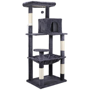 VaKa 143cm Cat Tree Scratching Post Scratcher Tower Condo House Furniture Wood V465-51026
