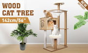VaKa 1.42M Cat Tree Tower Scratching Post Scratcher Cats Condo House Bed Furniture V465-51027