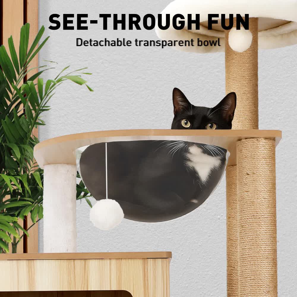 VaKa 1.42M Cat Tree Tower Scratching Post Scratcher Cats Condo House Bed Furniture V465-51027