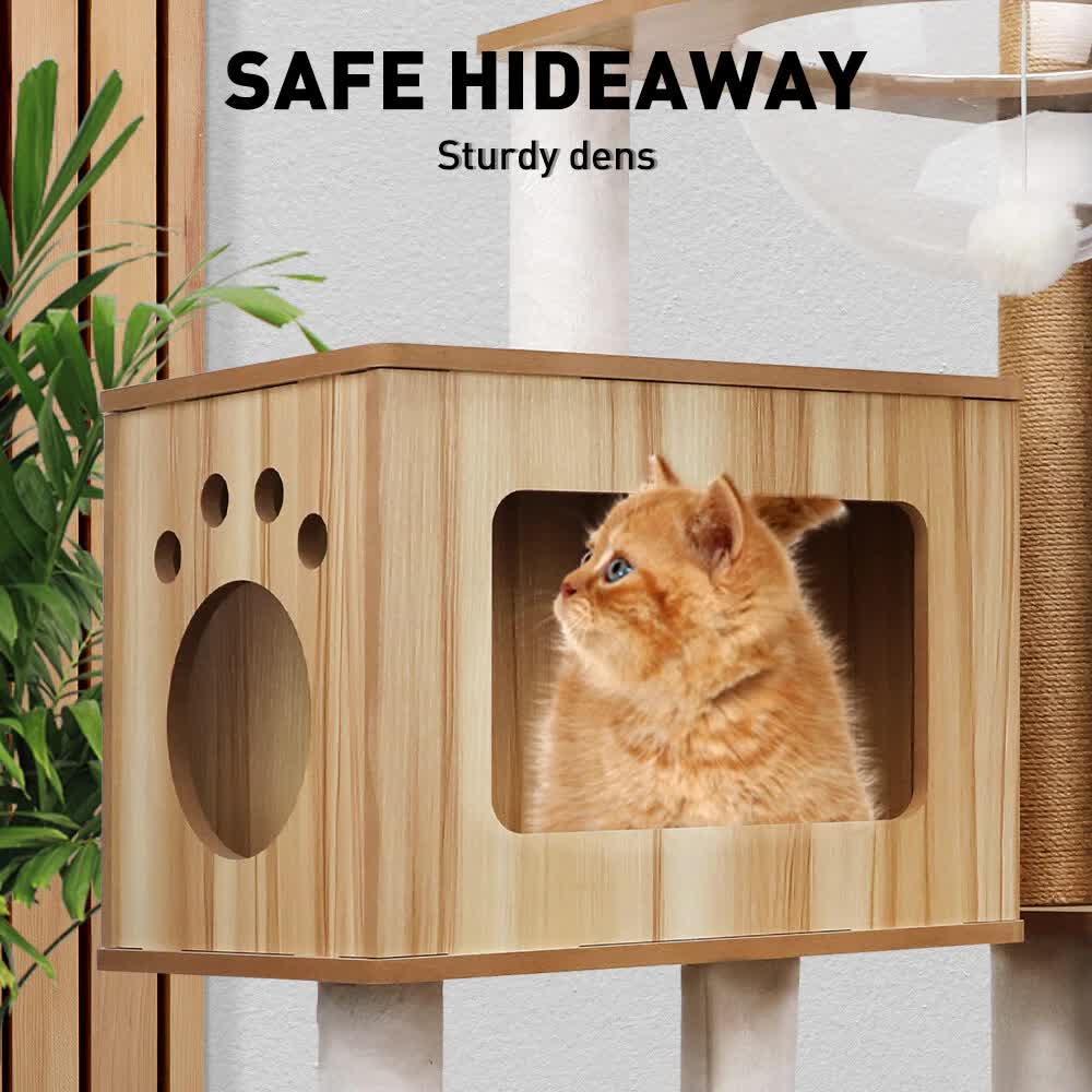 VaKa 1.42M Cat Tree Tower Scratching Post Scratcher Cats Condo House Bed Furniture V465-51027