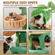 VaKa 1.1M Cat Tree Scratching Post Palm Tree Cat Post Dangling Balls Cat Toy V465-51028