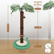 VaKa Cat Tree Scratching Post Large Palm Tree Cat Post Dangling Balls Cat Toy V465-51029