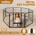 Pet Dog Playpen Puppy Exercise Cage Enclosure Fence Metal Outdoor 8 Panel V465-51030