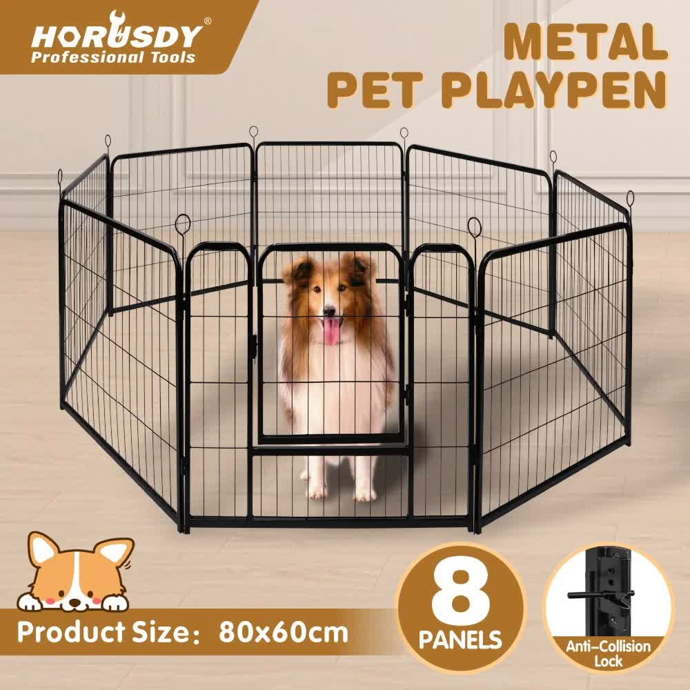 Pet Dog Playpen Puppy Exercise Cage Enclosure Fence Metal Outdoor 8 Panel V465-51030