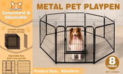Pet Dog Playpen Puppy Exercise Cage Enclosure Fence Metal Outdoor 8 Panel V465-51030