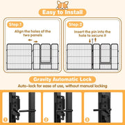Pet Dog Playpen Puppy Exercise Cage Enclosure Fence Metal Outdoor 8 Panel V465-51030