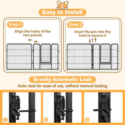 Pet Dog Playpen Puppy Exercise Cage Enclosure Fence Metal Outdoor 8 Panel V465-51030