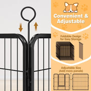 Pet Dog Playpen Puppy Exercise Cage Enclosure Fence Metal Outdoor 8 Panel V465-51030