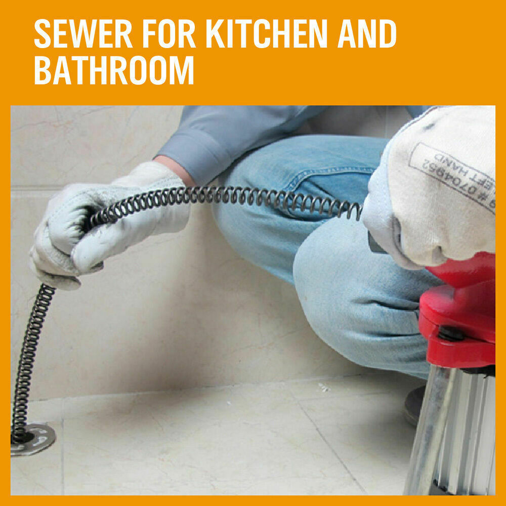 400W Drain Cleaner Electric Eel Rigid Plumbing Sewerage Pipe Machine 6 Cutters V465-53001-1