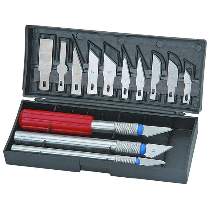13Pc Durable Precision Knife Set Exacto Style Multi-function Hobby Knife Crafts V465-53155